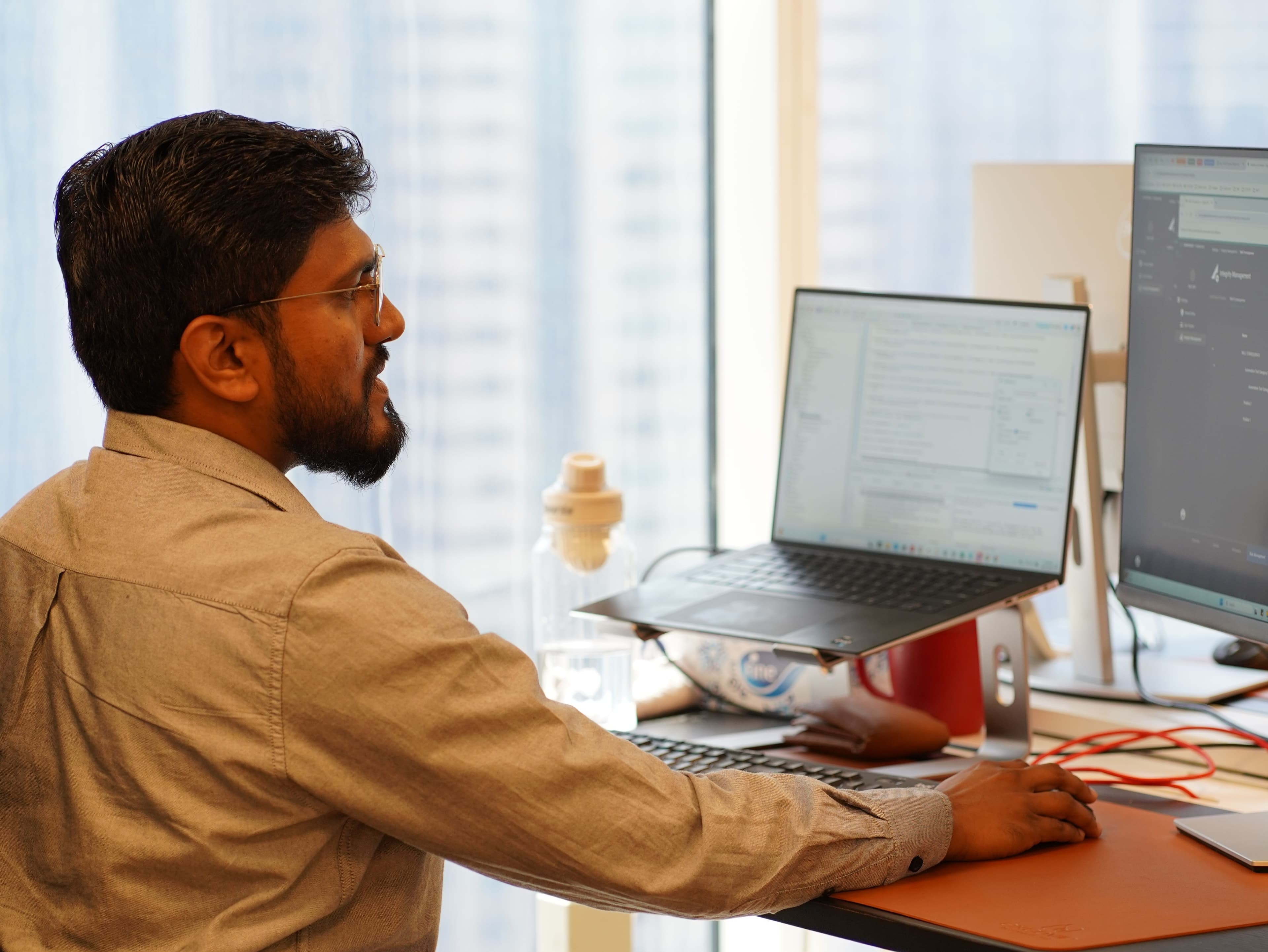 Team collaboration and digital planning session